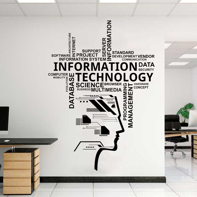 Information Technology Officer - Technologia informacyjna winylowa naklejka na ścianę