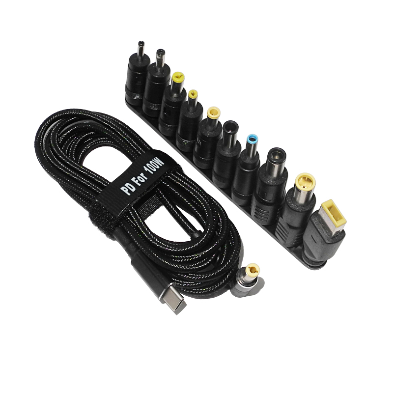 Cable Lock Laptop - 100W typ C Dc zasilacz Jack