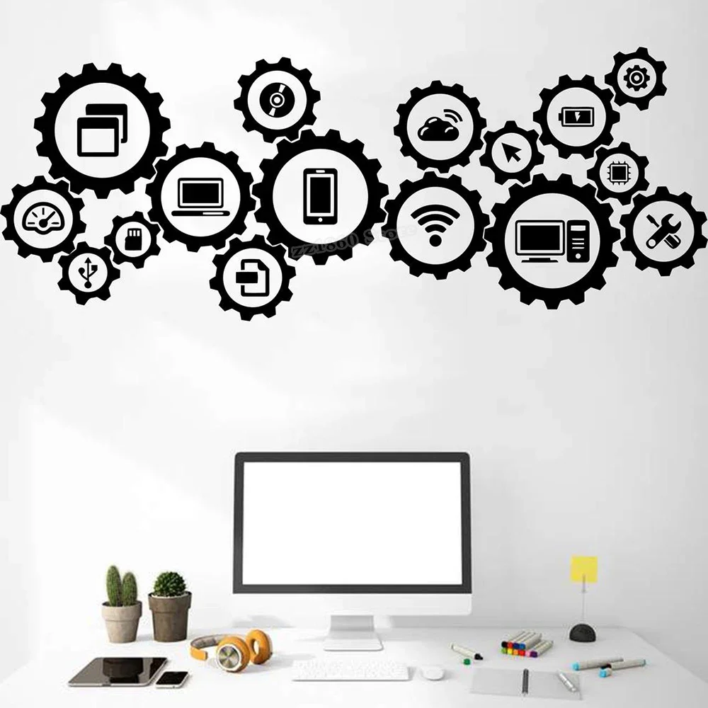Information Technology Officer - Technologia fototapeta Media społecznościowe technologia informacyjna