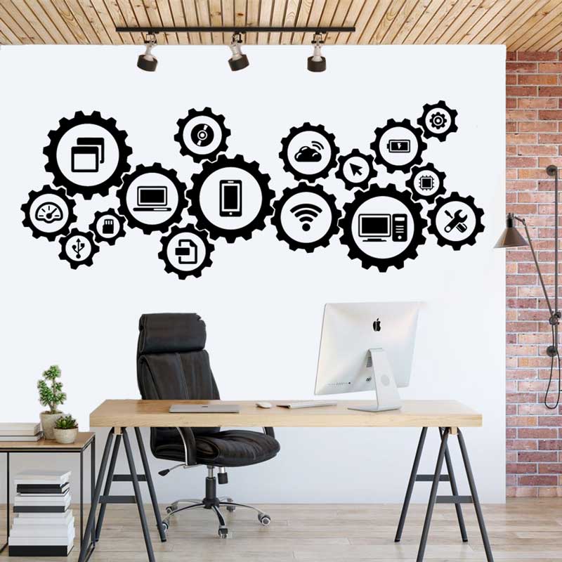 Information Technology Officer - Technologia Technologia Media społecznościowe Naklejki ścienne